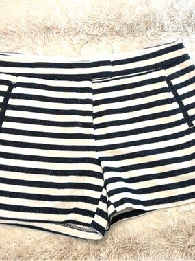 Dalia size 12 Striped Black and White Knit Shorts
